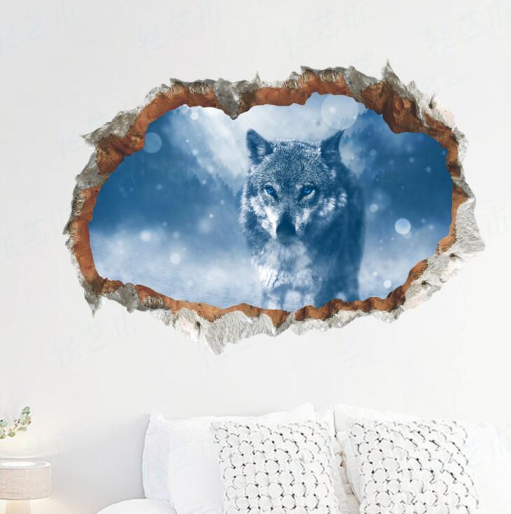 

Wolves Wallpaper 3D Wall Murals Wallpapers Living Room Bedroom Sofa TV Background Paper Wolf Totem Animal Po