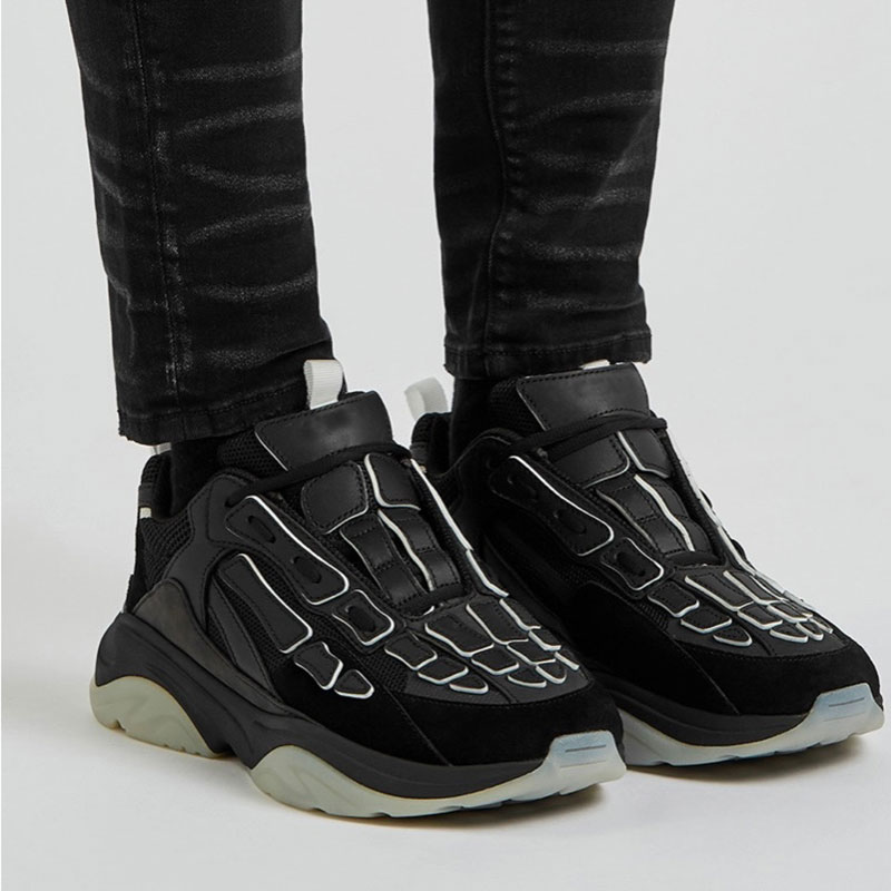 

BONE RUNNER SHOES Metallic stamped logo at front tongue Inspired by retro sports sneakers Womens and mens designer sizes 35-46