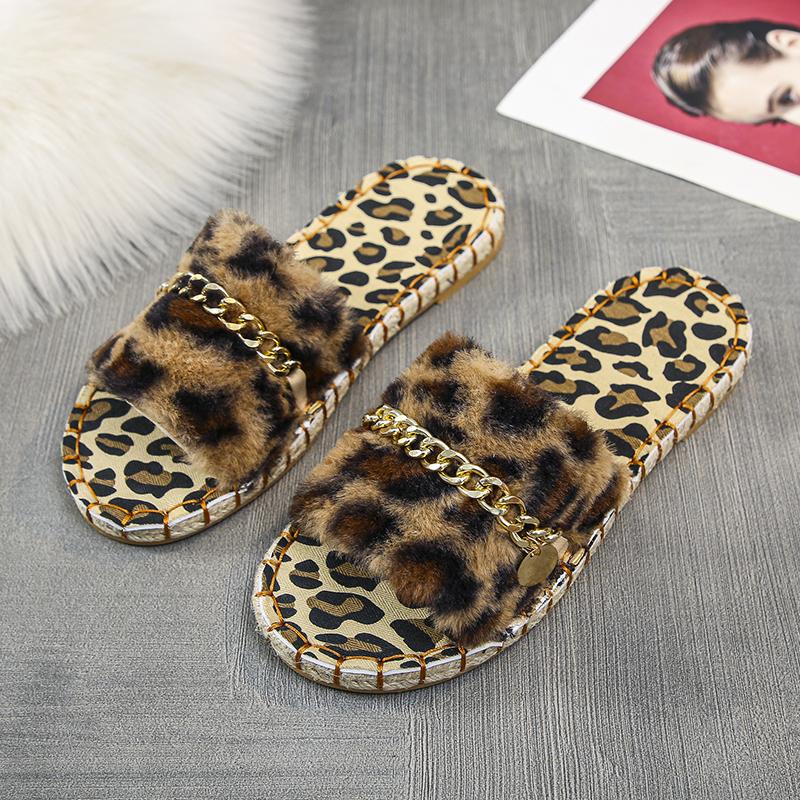 

Slippers Leopard Open Toe Flats Sexy Women Summer Square Beach Shoes Woman Cosy Outwear Slides Zapatos De Mujer