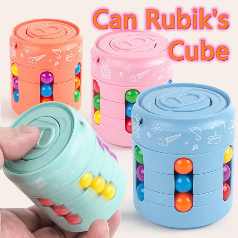 

Decompression Toy Coke Rubik's Cube With box Finger Top Toys Children's Creative Fun Funs Can Magic Bead Intellectual Rotating Game
