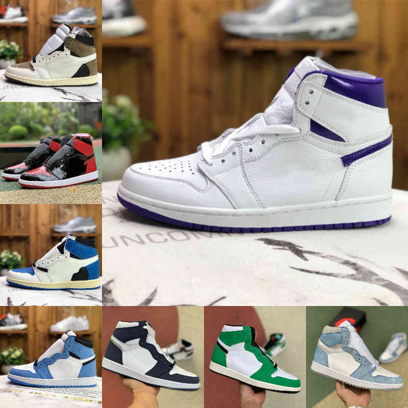 

2021 Men Women 1 1s Basketball Shoes Tie Dye Satin Snake Cuctus Jack Lakers Court Purple Laser Orange Fragment Low Bred Patent Protrotype Tr