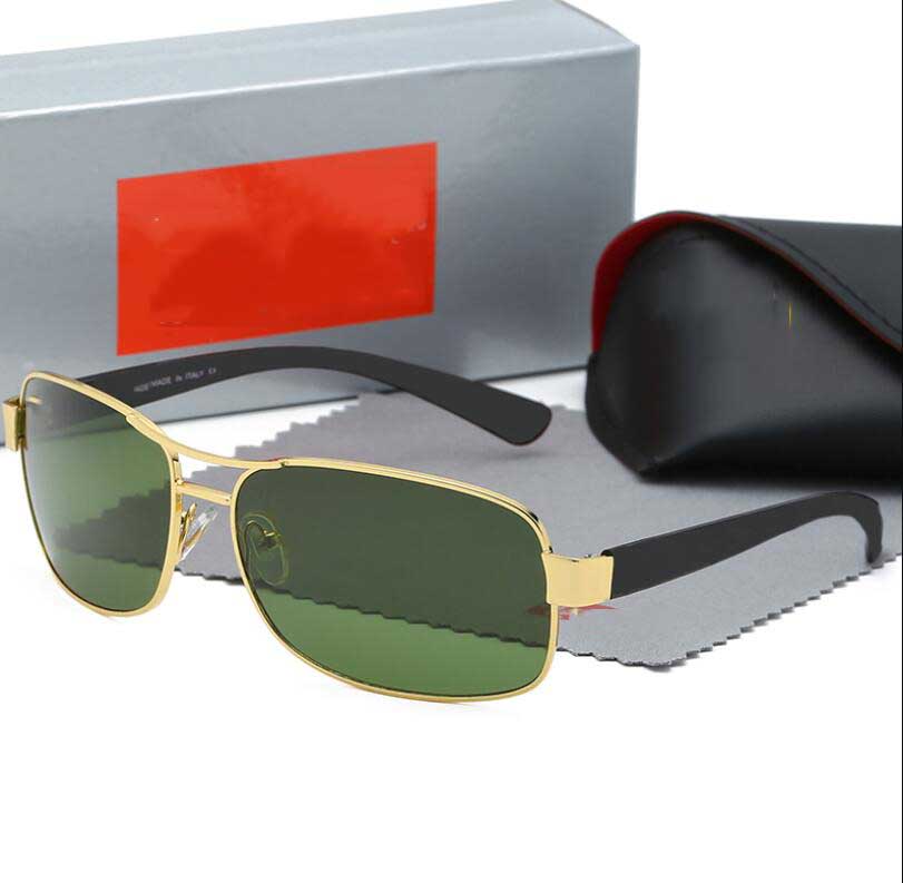

2021 Luxury New Brand Polarized Sun glasses Men Women Pilot Sunglasses UV400 Eyewear Glasses Metal Frame Polaroid Lens With Box Case 3379, White;black