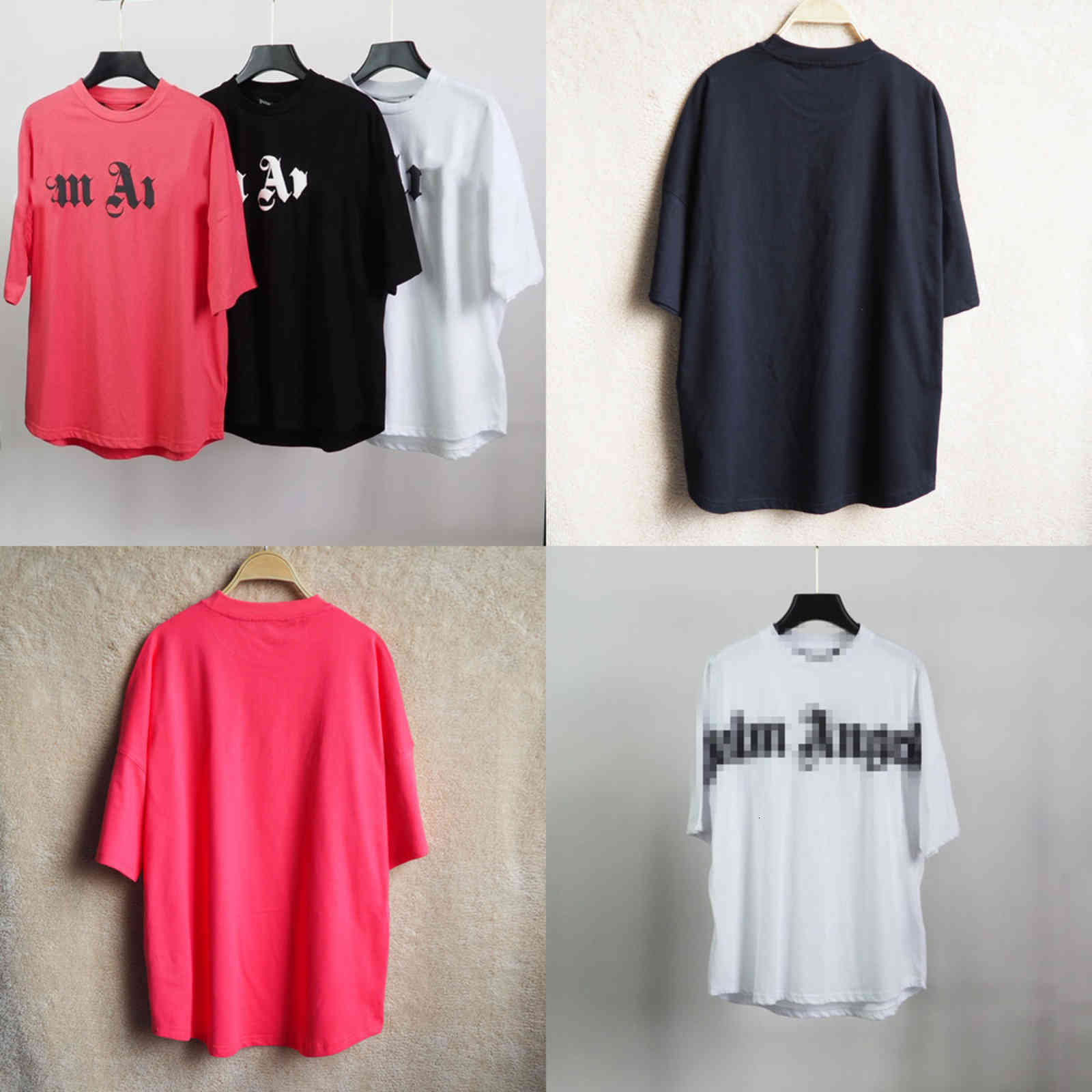 

Palmes Angles Tee shirtsAngel 2020s front large letter foam three dimensional printing fashion brand men' and women' short sleeve lovers hip hop T-shirt, White