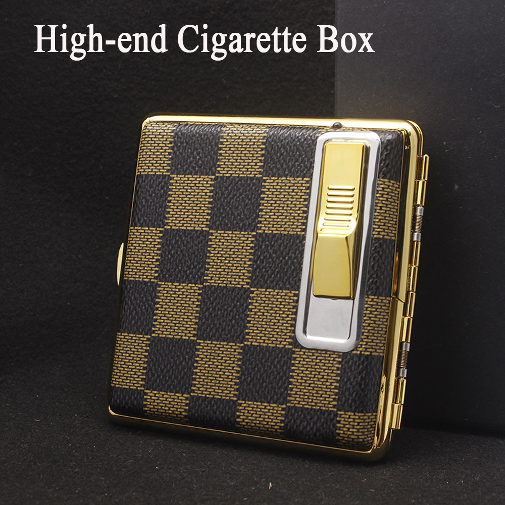 

Smoking Accessories Cigarette Case Box With USB Chargeabe Eectric ighter Dropship piers Gadgets For Men