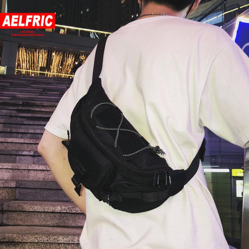

Hip Hop Tactical Waist Pack Streetwear Men Bag Functional Chest Bags Camping Hiking Pouch HandBag