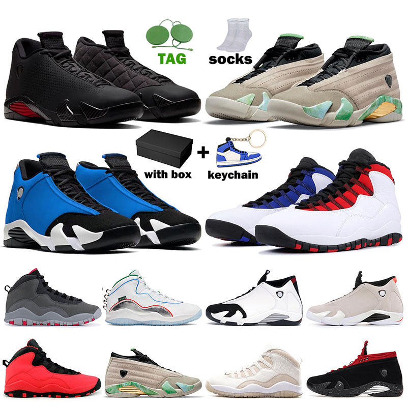 

10s 14s Designer Mens Jumpman 14 Basketballs Shoes Authentic Jumpman 10 Gs Fusion Red Gym Blue Ember Glow Powder Seattle Lipstick Reflectiver Chameleon Sneakers Man, A09 gym blue 40-47