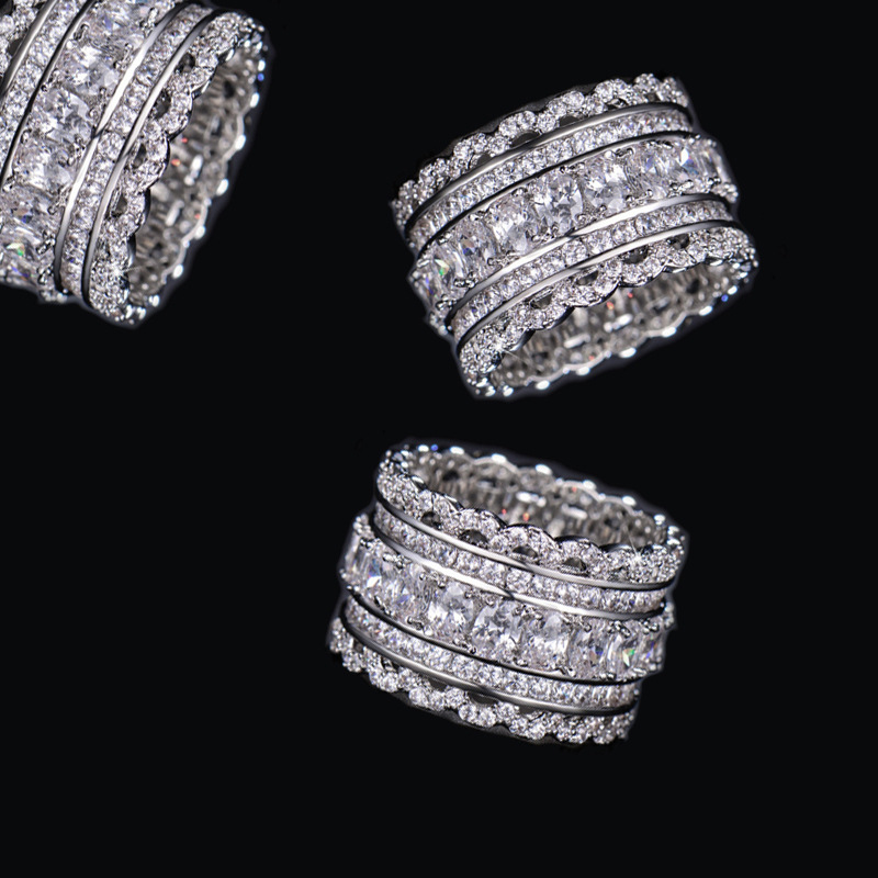 Vintage Ring Simulated diamond cz 925 sterling silver Engagement Wedding band Rings for Women Bridal Party Fine Jewelry Gift-image-737549244