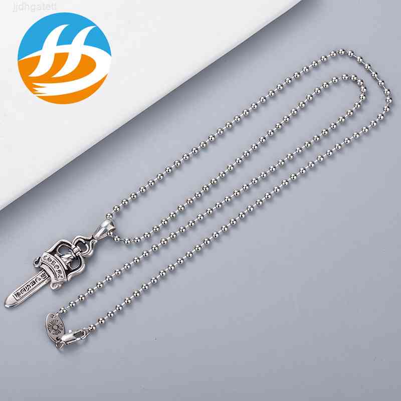 

Fashion Luxury Designer Chrome\Hearts Necklace Thai Silver Clo Ch Large Holy Sword Pendant, the Same Atmospheric Men's Necklace