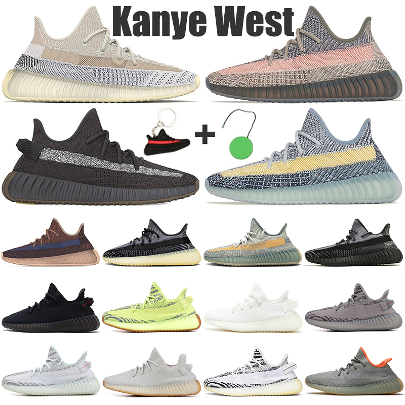 

kanye running shoes men women Ash Stone Pearl Blue Cinder Reflective Oreo Yecher Zyon Bred Beluga mens womens outdoor sports sneakers trainers