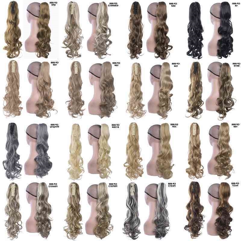 

grip long Big wave fluffy tiger horsetail pear flower curl chemical fiber wig, 1b#
