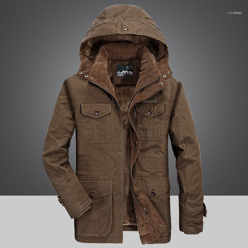 

Men's Down & Parkas Simple Men Jacket Hooded Winter Hat Hiking Vintage Fashion Warm Waterproof Coat Ski Mont Mens Clothes ED50MF1, Black