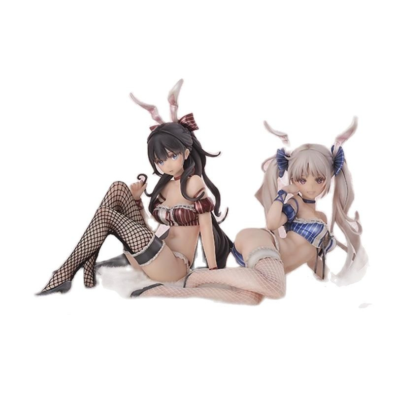 

Anime Figures Toys Emon Sexy Girl Native BINDing Chris Sarah Bunny Prone Position Ver. Series Adult Collectible PVC Doll Gift X0503