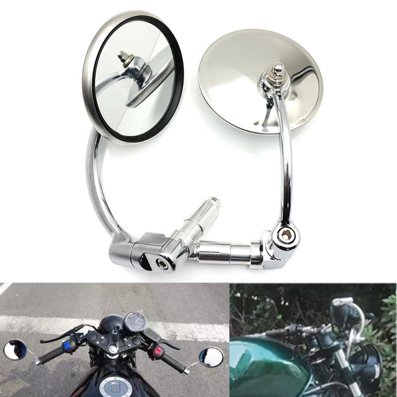 

Motorcycle Mirrors Evomosa Side Chopper Bobber Chrome Spear Motocross Scooter Street Sport Bike 22 Mm Bar End Mirror