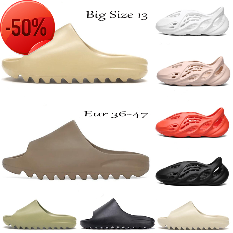 

Big Size 13 Foam Runner Platform Slipper Sandal Shoes Resin Triple Black White Bone Earth Brown Mens Women Stylist Slides Sandals