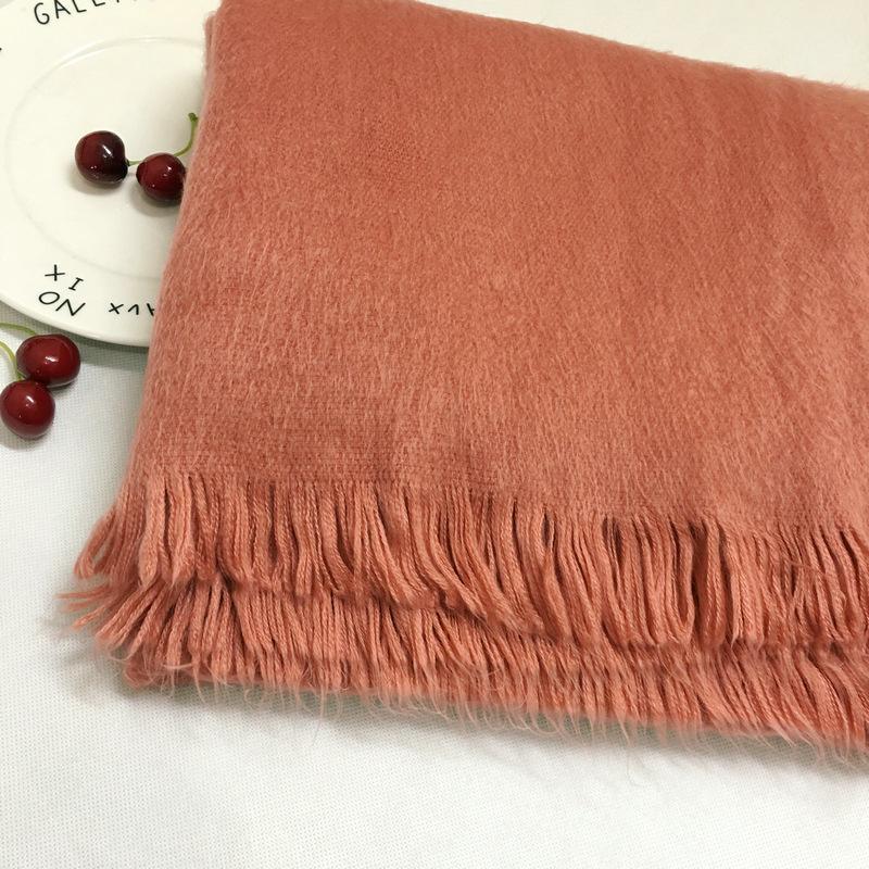

Scarves Winter's Model Cashmere Multi-colored Hairy Ladies Keep Warm Scarf Shawls, Blue;gray