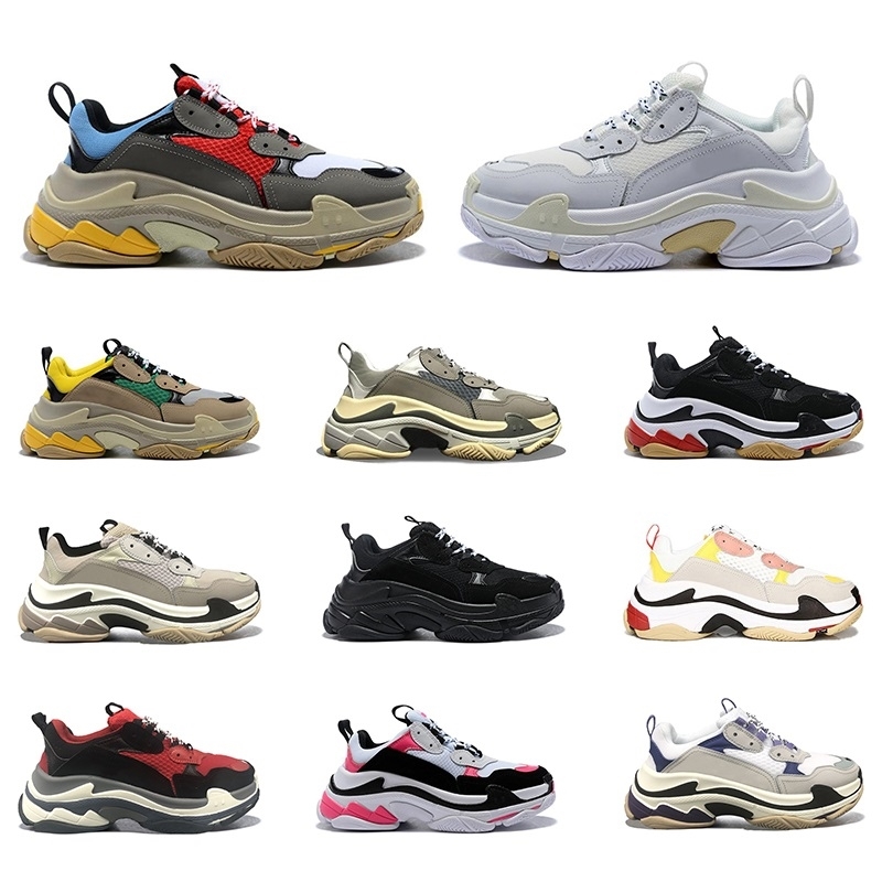 

Hot Triple s Paris 17FW platform Sneakers men women black red white green Dad Shoes tennis increasing size 36-45, #5 36-45