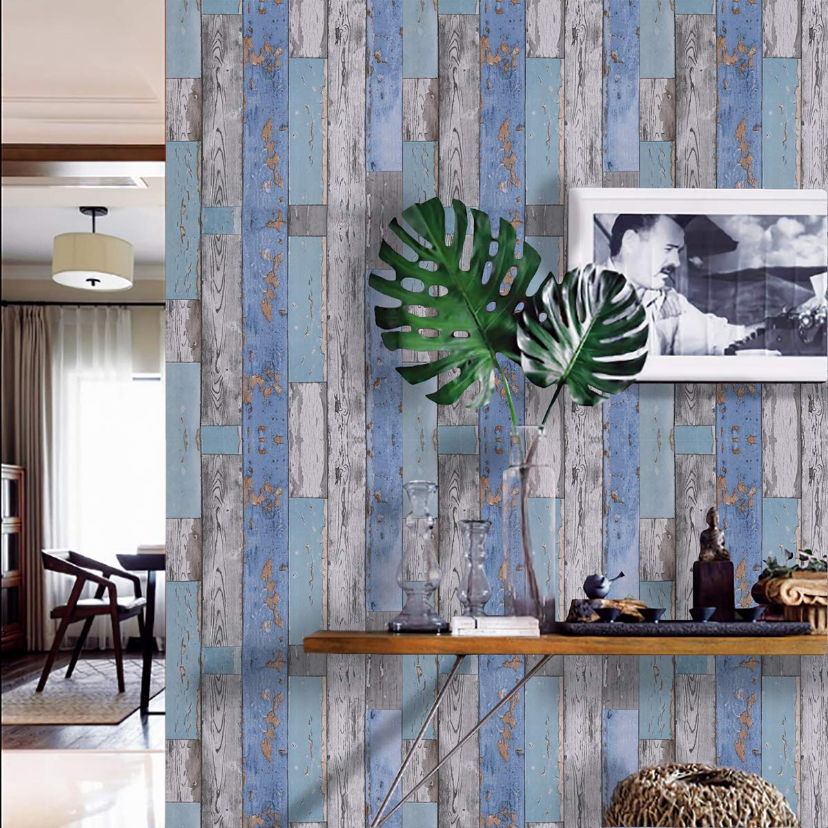 Art3d 17.7inx78.7in Peel and Stick Wallpaper - Decorative Self Adhesive Film Wood Grain Wallpapers for Furniture Cabinet Countertop Shelf Paper,-image-723689841