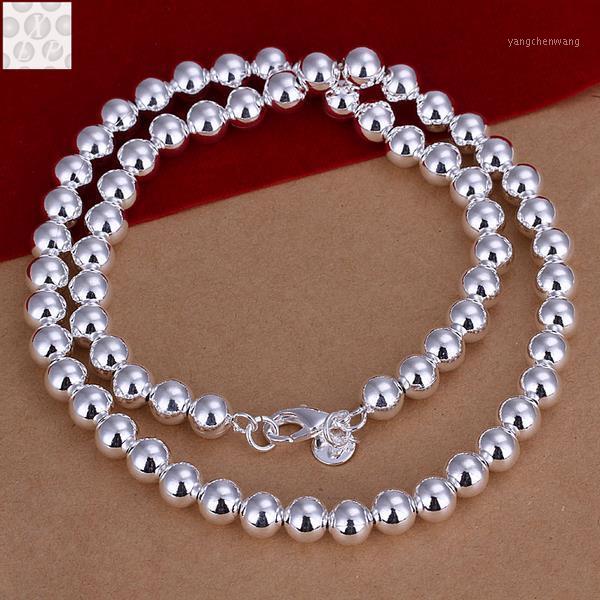 

Sterling Silver Color Jewelry Multi Balls Necklace Brand One Pcs RM08-111 Chains