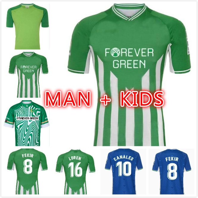 

Man kids kit 2021 REAL Betis soccer Jerseys 21 22 JOAQUIN Loren BOUDEBOUZ BARTRA home away suit CANALES Commemorative Edition Fekir 2022