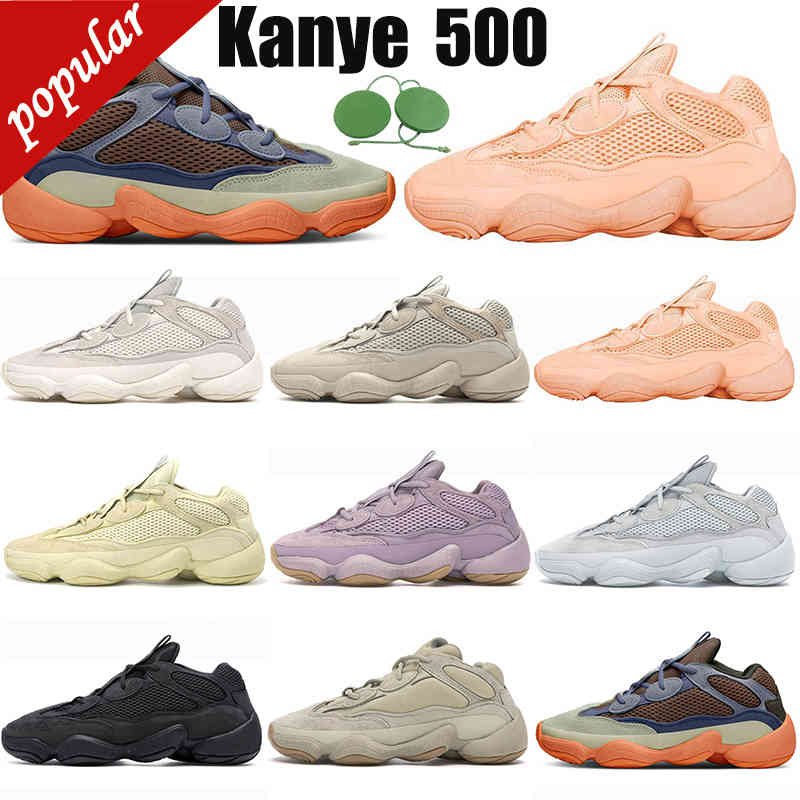 

36-45 hotsale kanye 500 running shoes men women Enflame Blush Bone White Salt Lavender Stone Utility Black Moon Yellow mens sports trainers