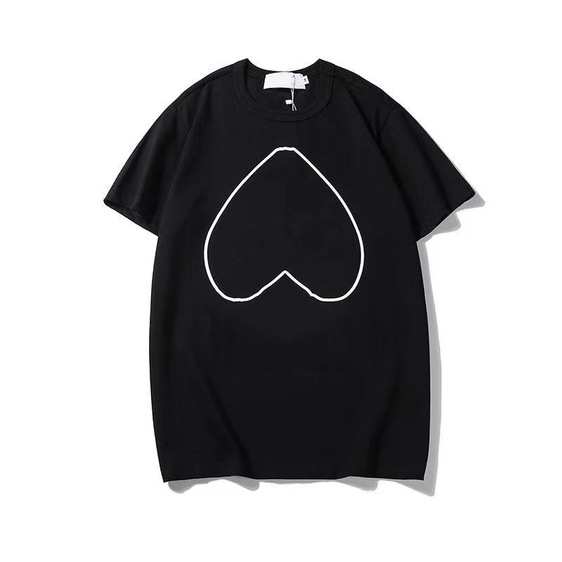 

21ss Summer Mens Womens Designers T Shirts Loose Tees Fashion Brands Tops Man  Casual Shirt Luxurys Clothing Street Shorts Sleeve Clothes Tshirts 2021, White&red heart
