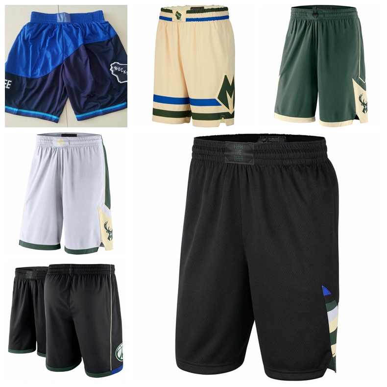 

MilwaukeeBucksMen 2020/21 City Swingman Pants Edition Performance Basketball Shorts, Color3