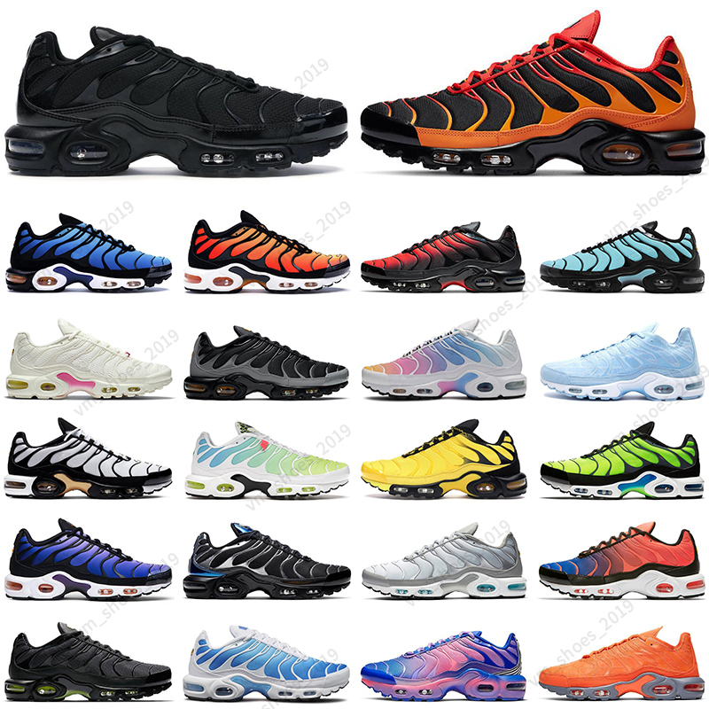 

36-45 men women running shoes tn plus Aqua Silver Black white Pimento Wolf Grey Hyper Blue Rainbow Total Orange Lava mens trainers sports sneakers, #34