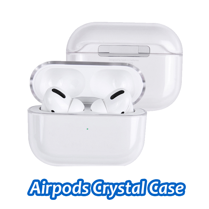 

Transparent Crystal Clear Hard PC Earphone Case Charging Box for Apple Airpods 1 2 3 Pro Coque