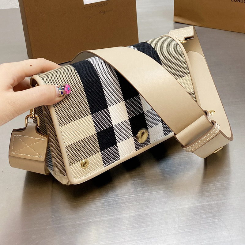 

Crossbody Bag Women Handbags Messenger Bag Shoulder Handbag Purse Genuine Leather Canvas Exterior Pocket Fashion Letter Quality Gold hardware, Brown