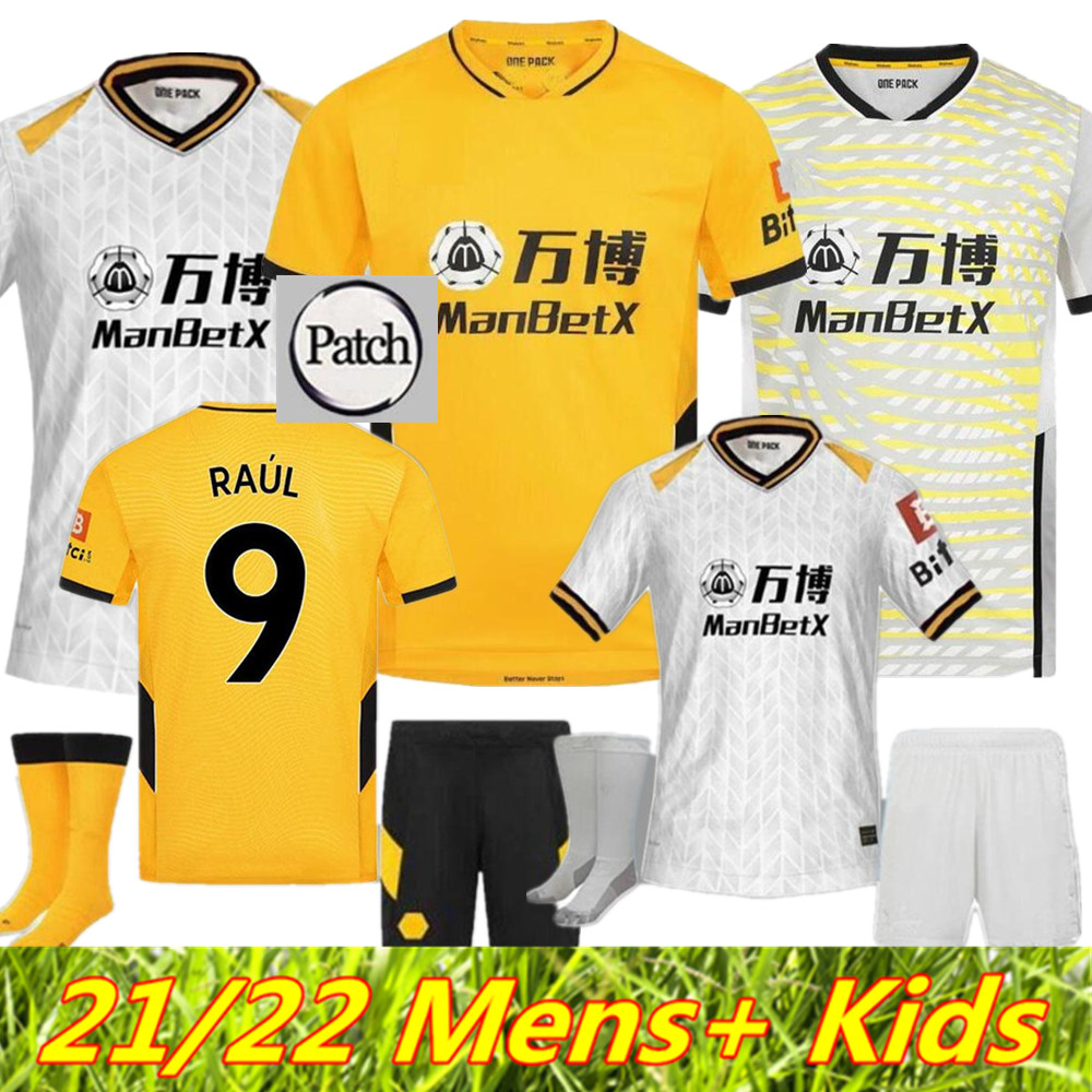 

21 22 Wolves Soccer Jerseys SEMEDO RAUL NETO NEVES 2021 2022 Boly J.OTTO PODENCE FAIO SILVA Football SAISS Shirts J.MOUTINHO ADAMA Men + Kids Kits tops Uniforms camiseta, Home+patch