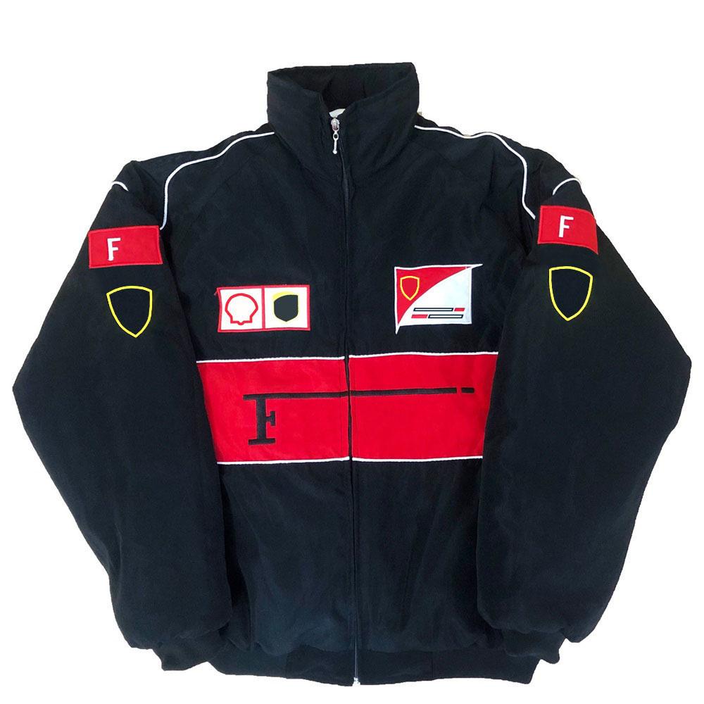 

2021 new f1 racing suit jackets retro style/college style/European windbreaker cotton spot full embroidery windproof and warm bomber jacket