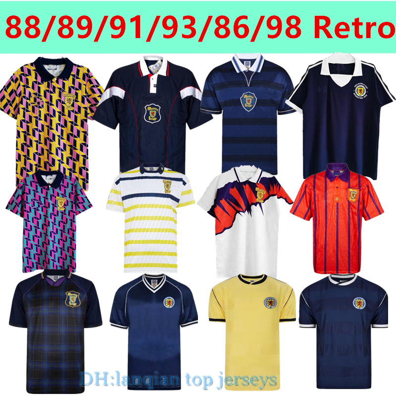 

1978 World Cup FINAL Scotland Retro Soccer Jersey 2021 1982 1986 1991 1993 1998 1999 1988 1989 91 93 95 96 98 99 00 classic Vintage Leisure, Black;yellow