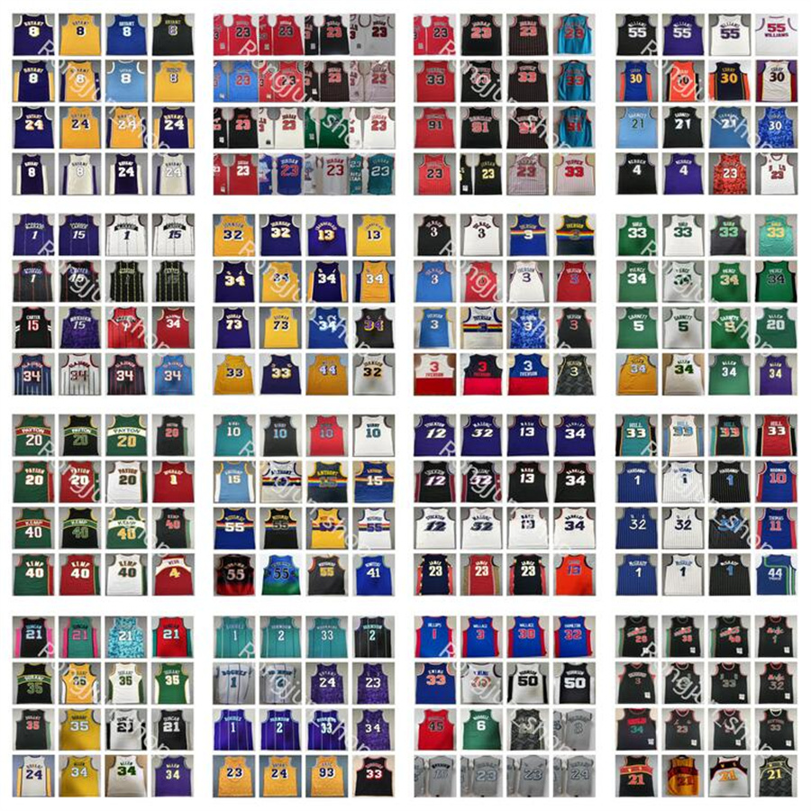 

All 32 Team Mitchell and Ness Basketball Isiah Thomas Jersey 11 Dennis Rodman 33 Dikembe Mutombo 10 Grant Hill 55 Carmelo Anthony 15 VintageBasketball Jerseys, Select number of picture