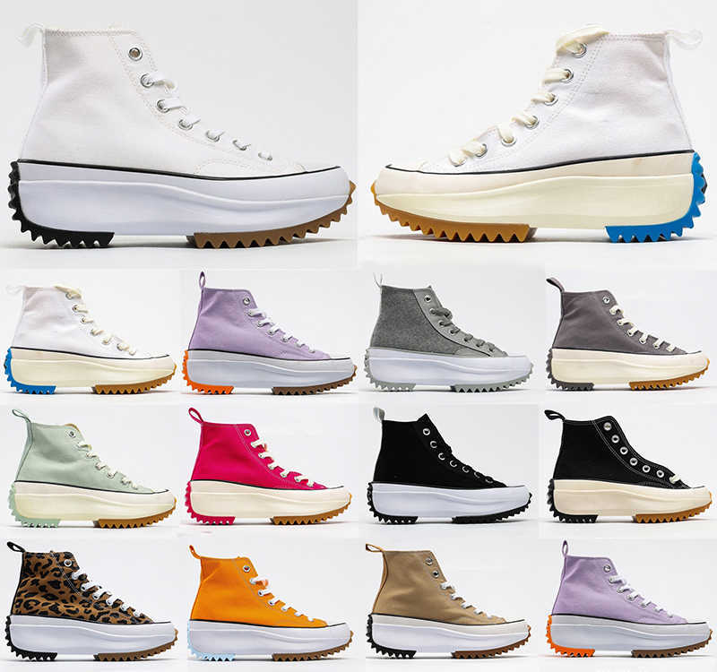 

[With box]Preferential 2021 Men Run Star Hike Women Casual Shoes Leopard Orange Black Yellow white High top stars Classic Thick bottom, Customize