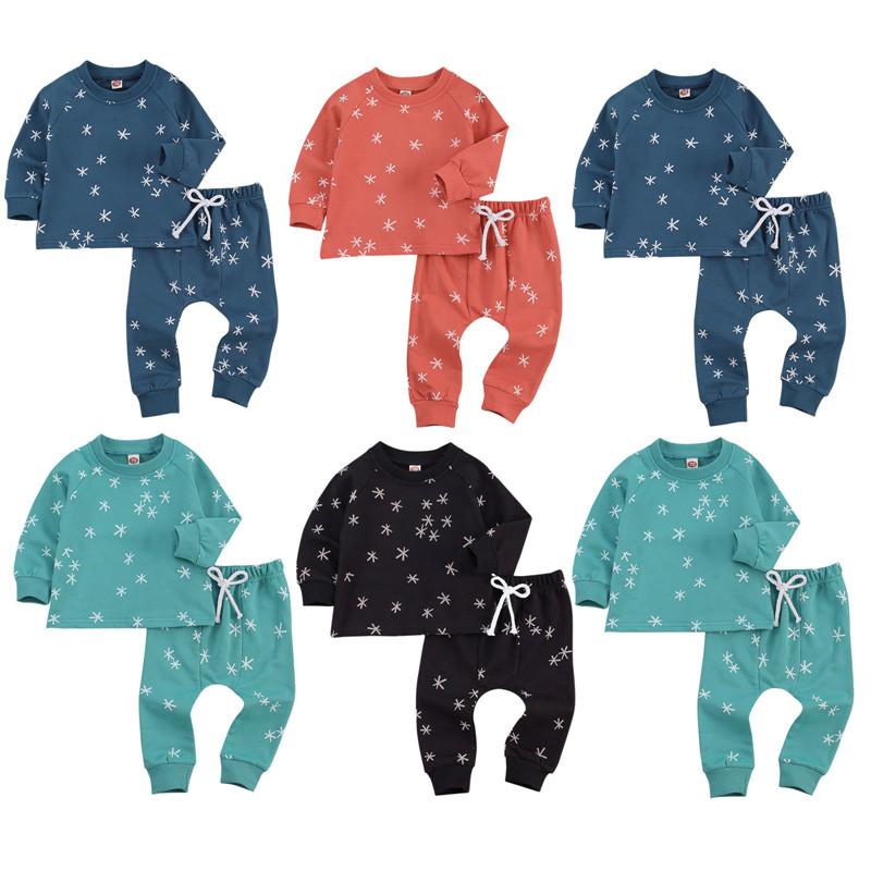 

Clothing Sets CitgeeSpring 0-24M Baby Boy Girl 2PCS Set White Star Print Cotton O-Neck Pullover Top And Elastic Waist Pants Clothes Outfit