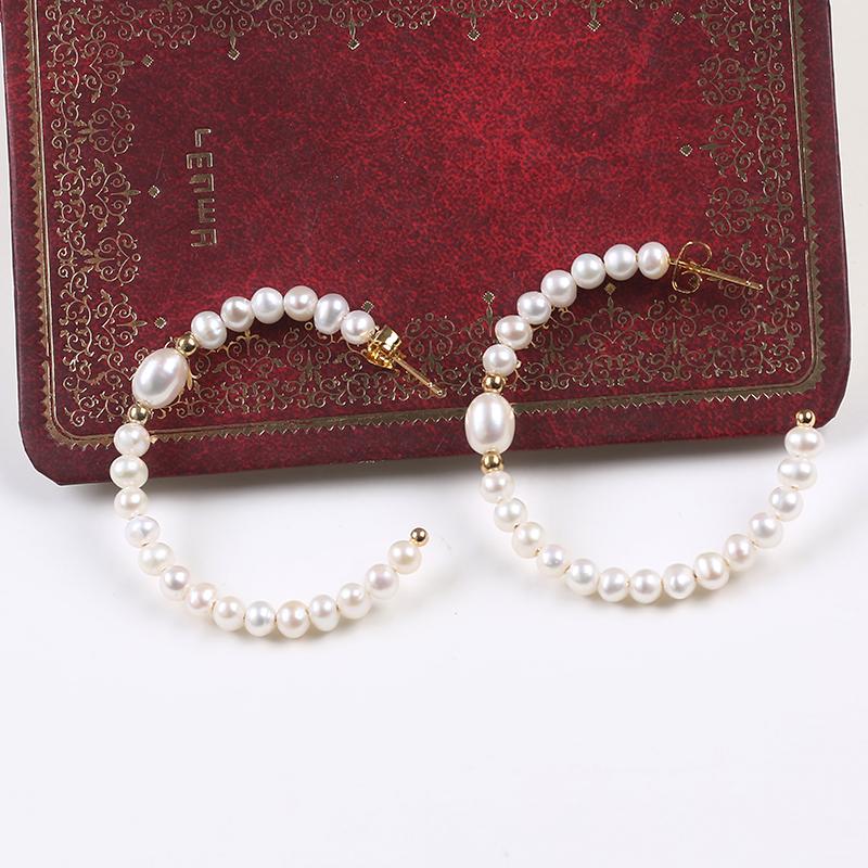 Dangle & Chandelier Korean Style Fashion Jewelry Natural Freshwater Pearl Handmade Earrings-image-706174811