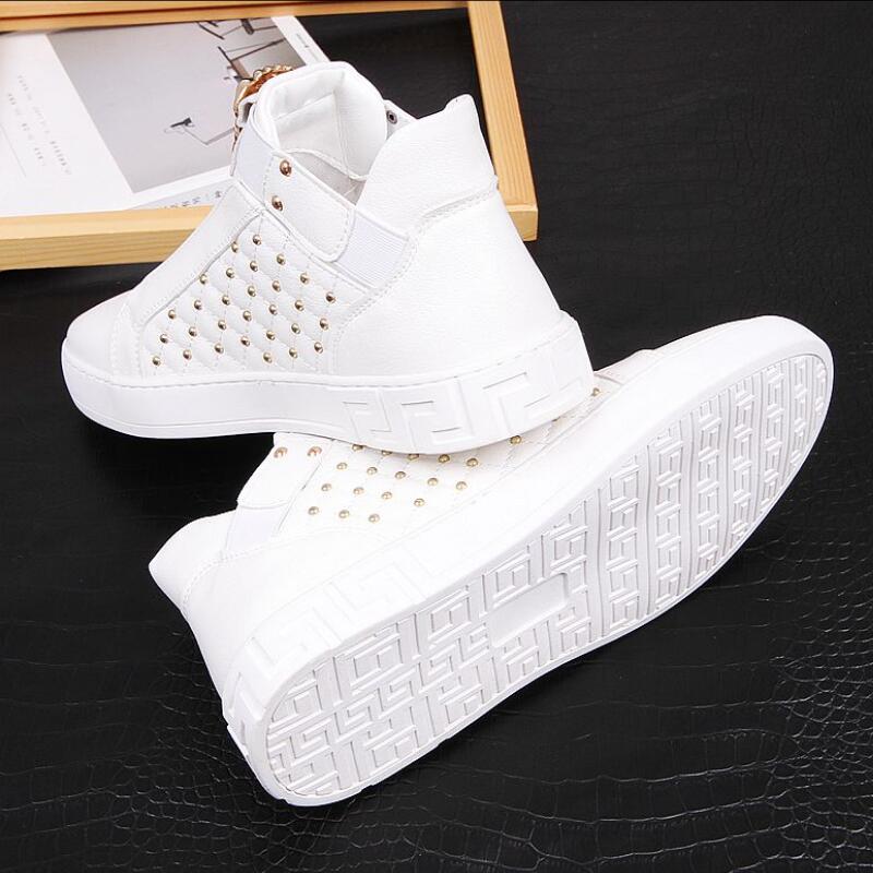 

Men's shoes autumn winter Martin boots snow high cotton boot men youth casual ankle warm leather booties chaussure homme luxe marque p4, Black