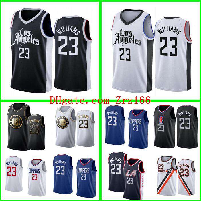 

Men basketball jerseys Los Angeles Clippers 23 Lou Williams white blue 20 21 City sleeveless Jersey and shorts, Black;red