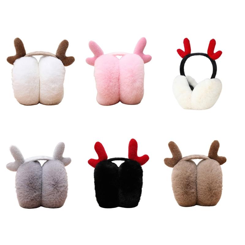 

Berets Soft Plush Earmuff Multicolor Ear Warmers Winter Muffs For Women Girls, Black