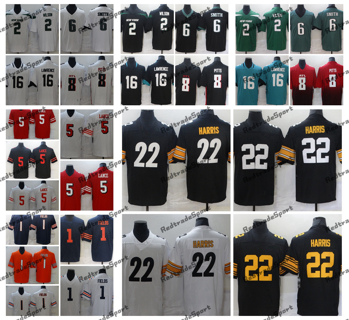 

2021 Mens Football Jerseys 22 Najee Harris 1 Justin Fields 6 DeVonta Smith 5 Trey Lance 16 Trevor Lawrence 2 Zach Wilson 8 Kyle Pitts, 49er5