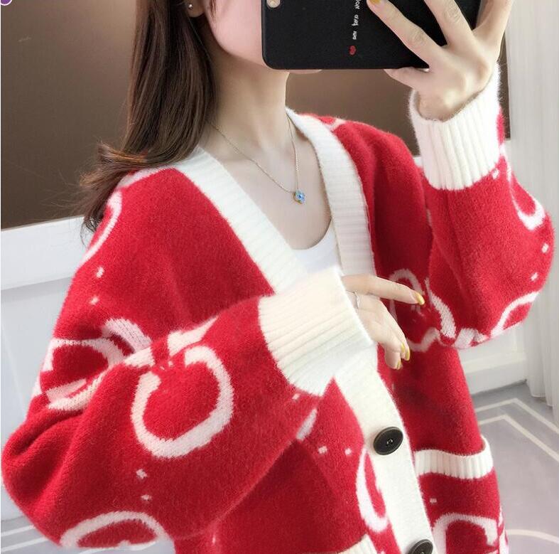 

Womens Sweater Cardigan Knits Tees Tops Fashion Classical Letter Pocket V-neck Stylist Tee Casual Women Clothing Sweaters, Pink
