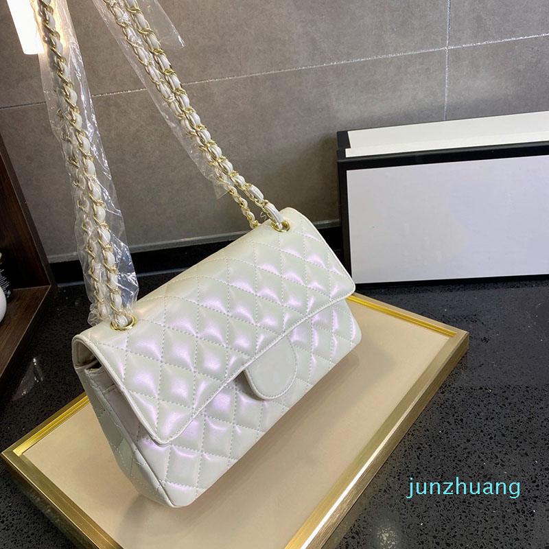 

Designer- Womens Colors CrossBody Bags Classic Flap Square Shoulder Chain Vanity Multi Pochette bag, Grey