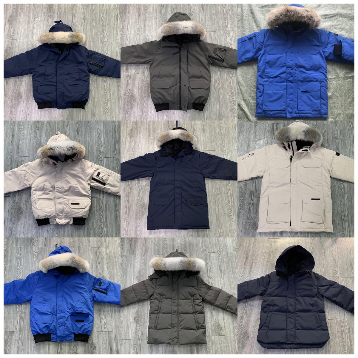 

Men Women UK Winter Down Bomber Jackets Thicken Mid-Length White Wolf Fur Fluffy hoodie hoodies Zipper Coat Male Outdoor Fashion Windproof Warm Parker E01012Z, Dustbag