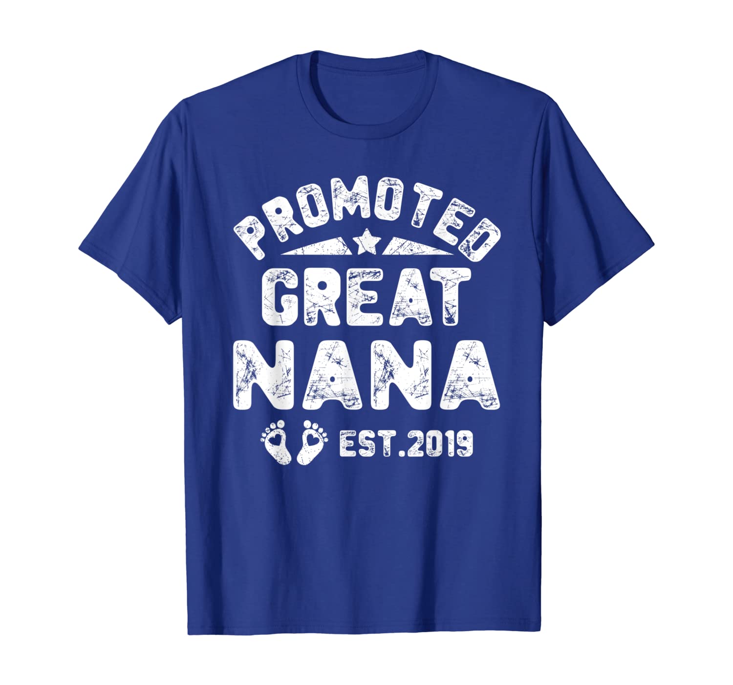 

promoted to great nana est 2019 shirt mothers day gift, White;black