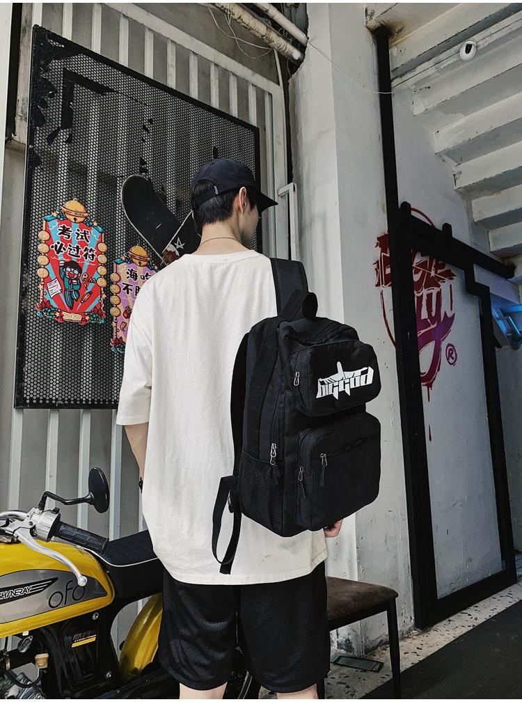 

Men's Canvas Large-capacity Computer Travel Backpack High School Tide Brand