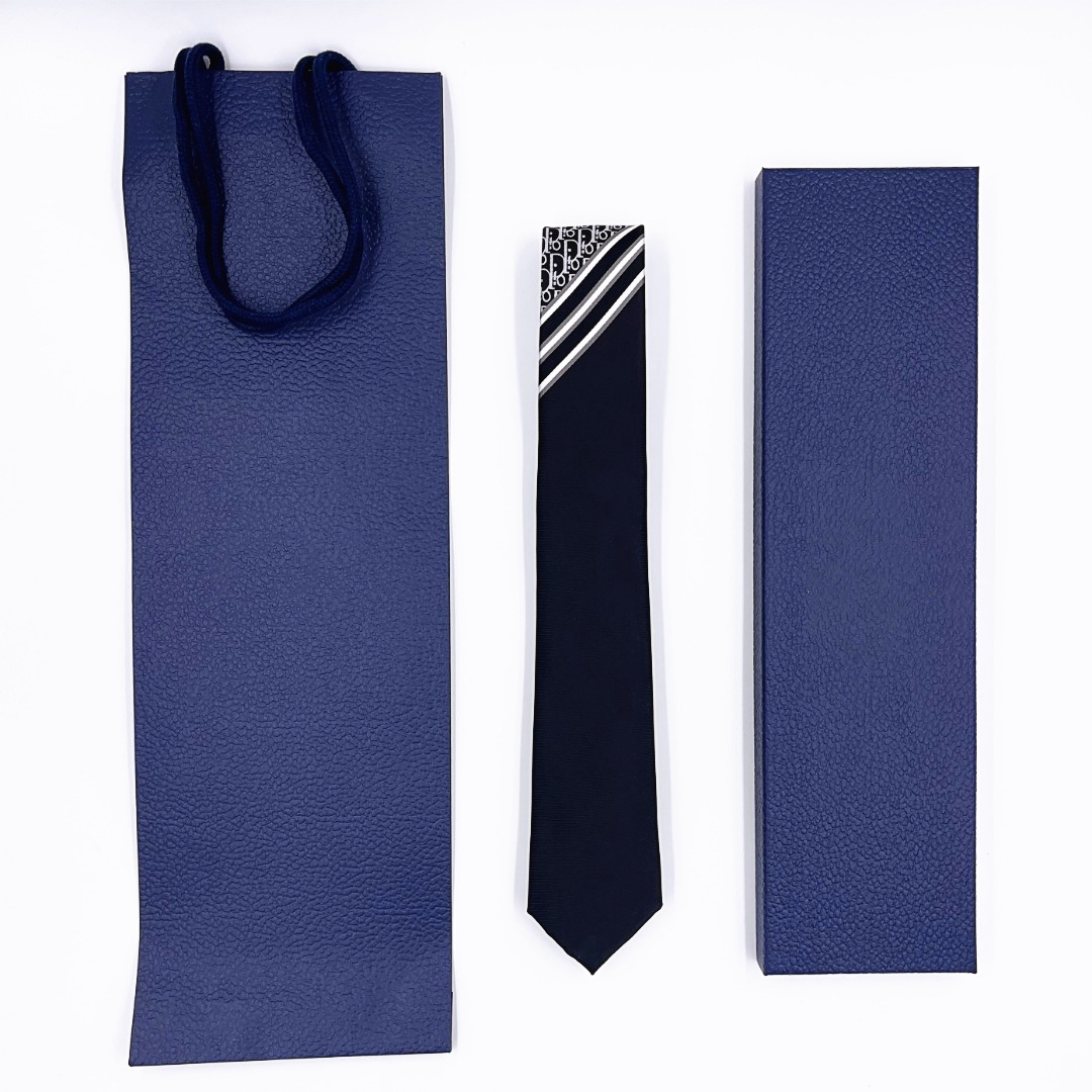 

Classic high quality 7cm high-end silk tie fashion design men's business silks ties letter jacquard businesss wedding tiess boutique boxs