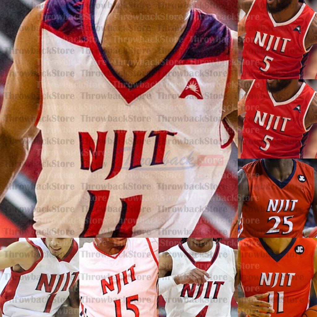 

Custom NJIT Highlanders Basketball jerseys Zach Cooks Brinson Shyquan Gibbs Souleymane Diakite Walsh, White iii