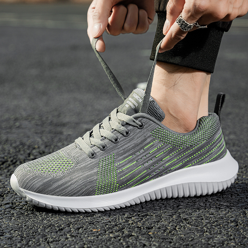 

2021 Classic Comfortable Casual Shoes for Mens Breathable Men's Athletic Shoes Fly Weave Jogging Shoe High Quality Lightweight Fashion Black white H510, Z-a020
