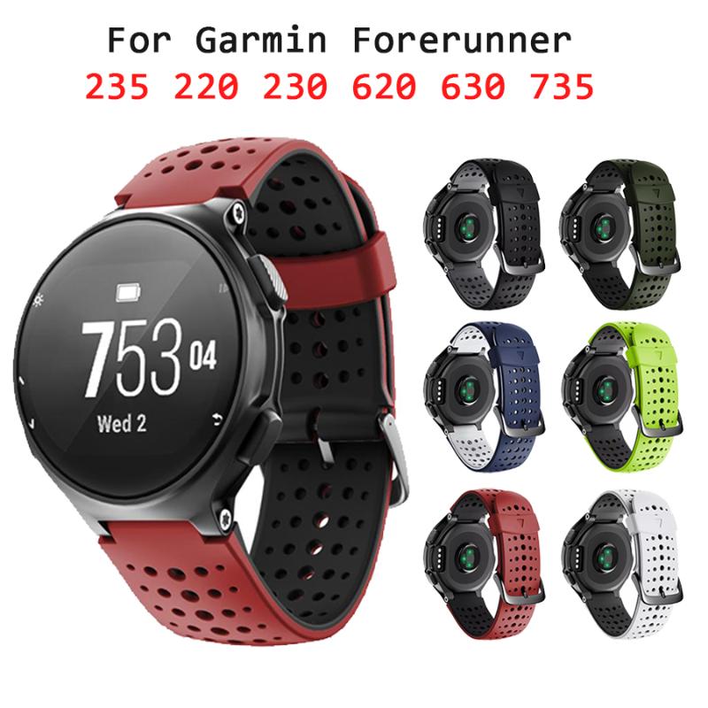

Watch Bands Silicone Strap For Garmin Forerunner 220/230/235/620/630/735XT/235Lite Band Bracelet 235 Replacement