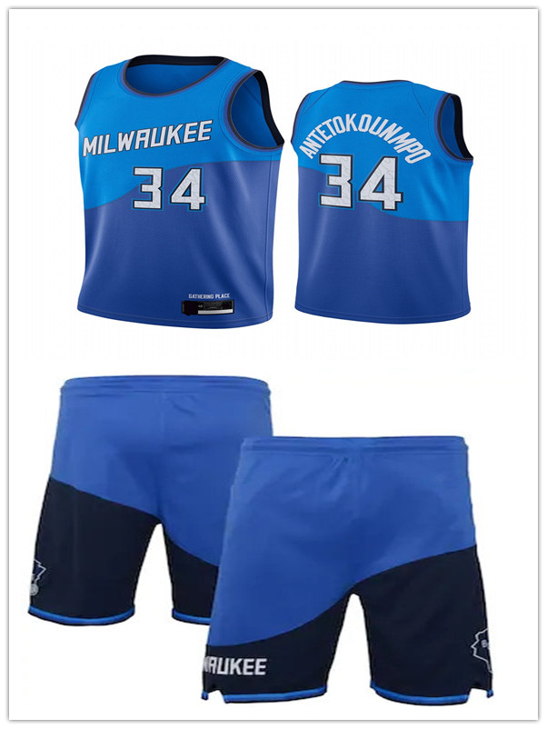 

MilwaukeeBucksMEN basketball Jersey shorts Giannis Antetokounmpo Association City